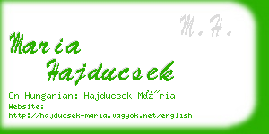 maria hajducsek business card